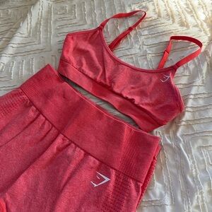 Gymshark Coral Sports Bra and Leggings Set